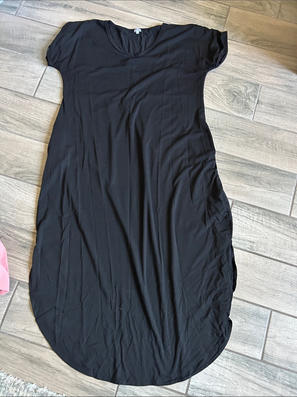 Match Black Scoop Neck Maxi Dress